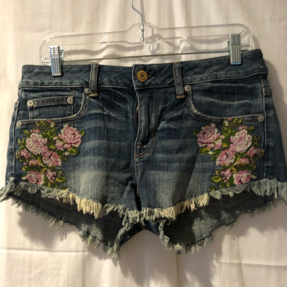 American Eagle Embroidered Shorts